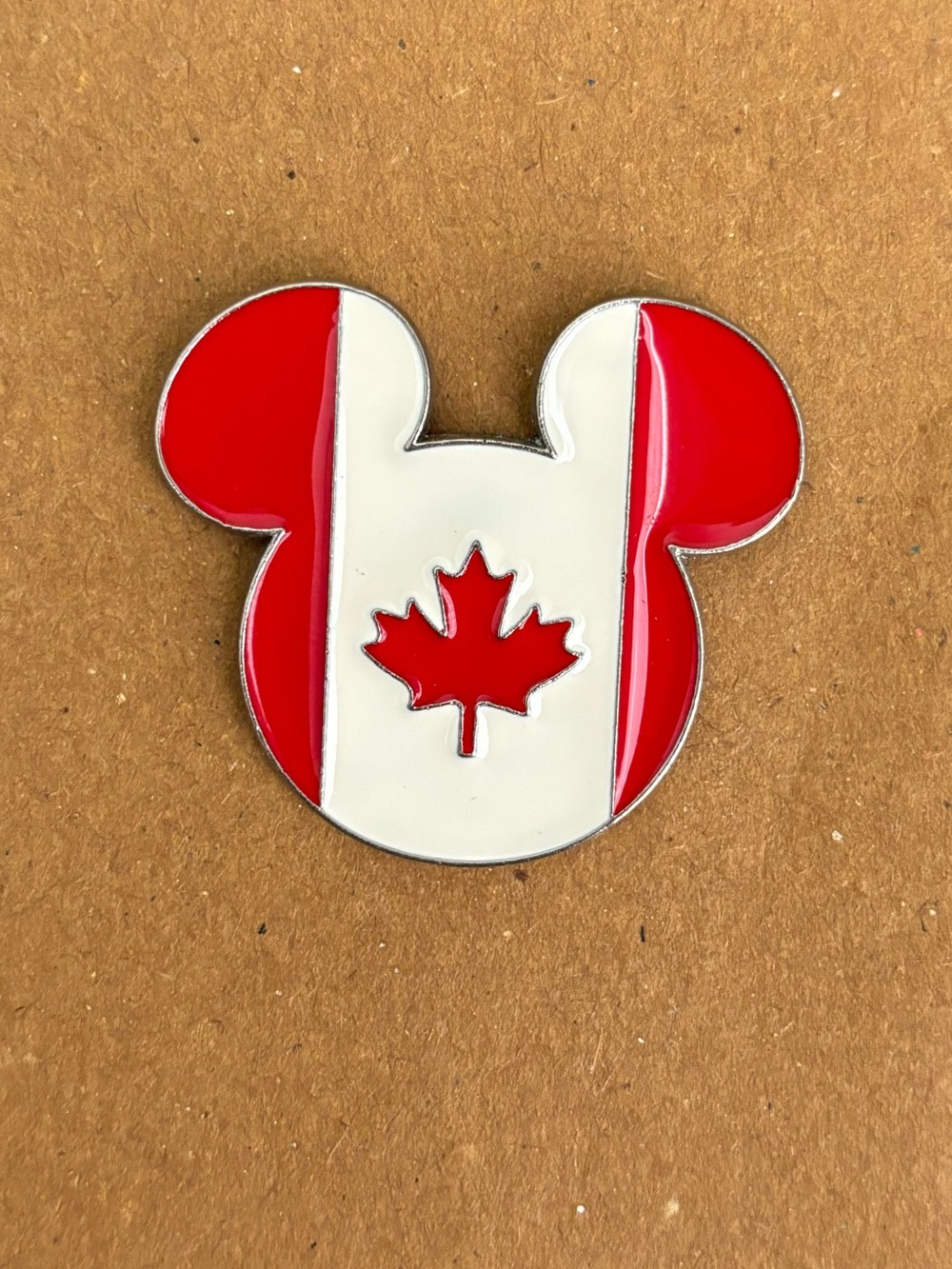 Mickey Shaped Canada Flag Authentic Disney Pin Trading